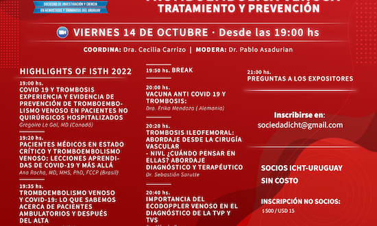 Webinar: Enfermedad Tromboembólica Venosa – Octubre 2022